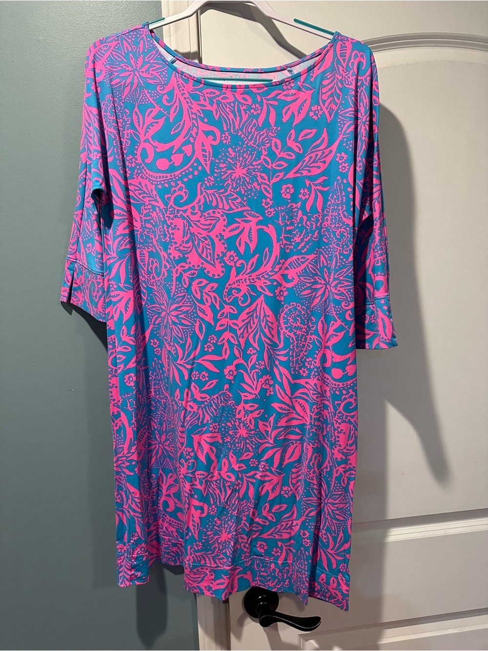 Lilly Pulitzer Pink & Blue Floral Mini Dress